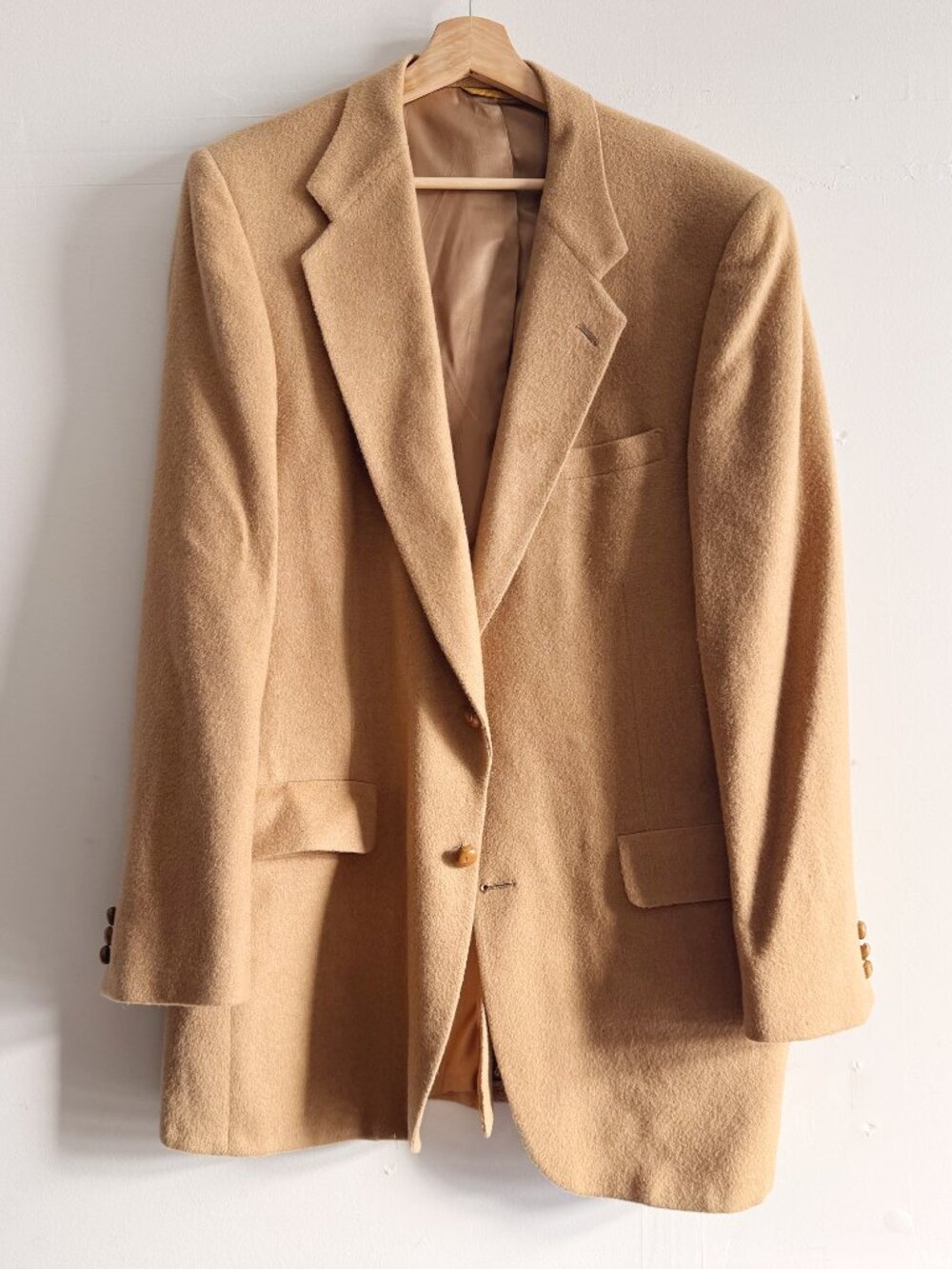 Vintage 100% Camel Hair Oversized Blazer Warren of Stafford Tan Men’s Jacket